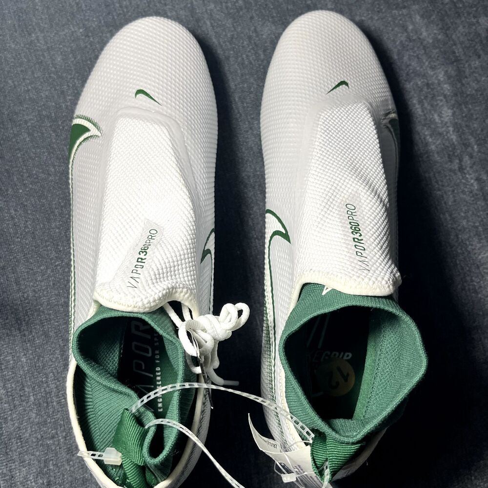 Nike Vapor Edge Pro 360 Football Cleats White Green CV6345-107 Men’s Size 12 US